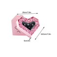 thumbnail image 3 of Caja de regalo de joyería en forma de corazón con Eternal Rose - Embalaje premium de conjunto de joyería doble abierto para San Valentín para collares, anillos y relojes, 3 of 9