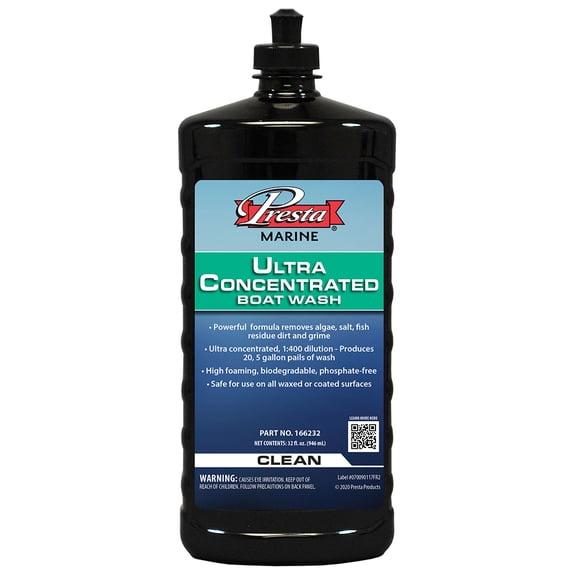 Presta 166232 Ultra Concentrated Boat Wash for Waxed or Coated Surfaces - 32 Oz.