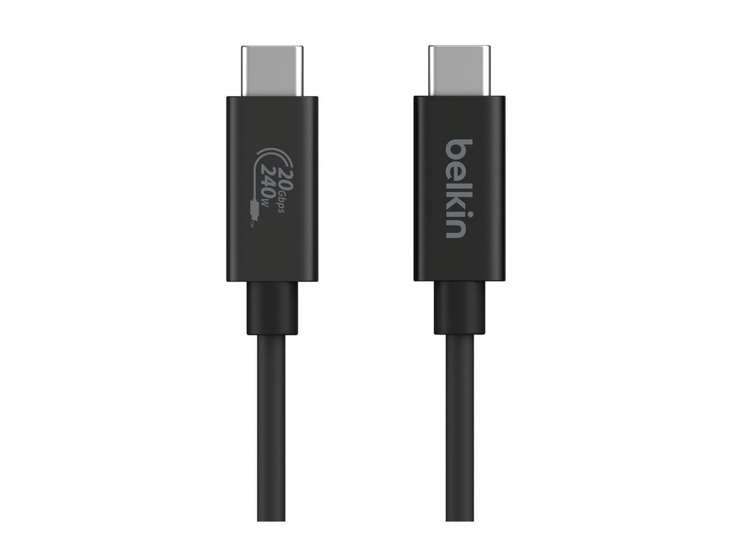 Belkin Connect USB4 Cable (6.6ft/2M Power Cable), USB-C to USB-C Cable w/ 240W Power Delivery + 20Gbps - USB4 Compliant Power Cable, Compatible with MacBook, Windows, Chromebook, & More