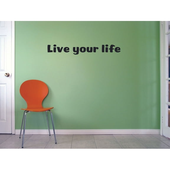 Live Your Life Motivational Quote Lettering Wall Sticker Art Design Decal for Girls Boys Kids Room Bedroom Nursery Kindergarten House Fun Home Decor Stickers Wall Art Vinyl Decoration (12x20 inch)