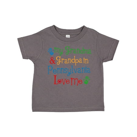 

Inktastic Pennsylvania Grandma and Grandpa Love Me Gift Toddler Boy or Toddler Girl T-Shirt