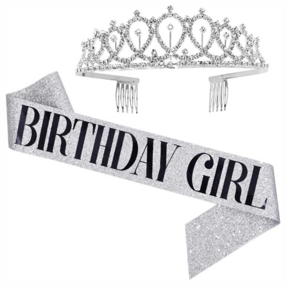 Cream Sash With Rose Gold Foil Text & Diamantes Brand New BIRTHDAY GIRL SASH