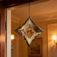 thumbnail image 6 of YiJuHui 3D Spinning Diamond Wind Chime, Sun Catcher Prism for Outdoor Garden Decor, Metal Hanging Ornament for Patio, Window, Yard, and Home Decoration, 6 of 6