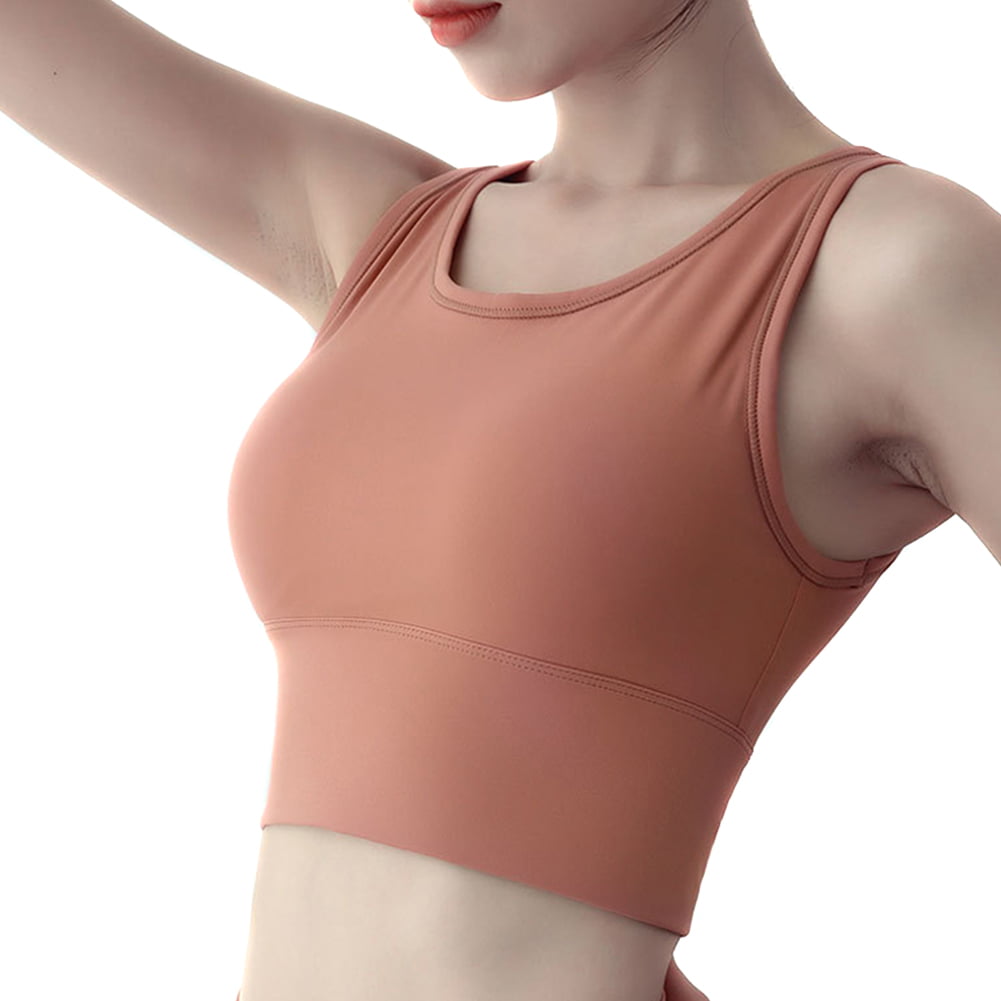 Women Solid Color Sports Bra Yoga Running Training Quick Dry Vest Underwear 
