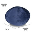 thumbnail image 3 of 4FT Velvet Bean Bag Chair for Kids and Adults, Plush Floor Chair with Washable Cover, Comfy Lounge Chair for Bedroom Living Room, Navy, 3 of 8
