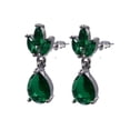 thumbnail image 2 of Aretes De Zirconia Con Diseño De Flor Y Gota, 2 of 3