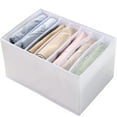 thumbnail image 1 of Closet Underwear Organizer Drawer Divider 7 Grids Foldable Storage Box for Clothes  Socks, 1 of 7