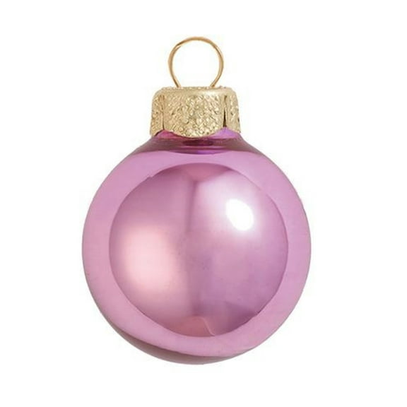 40ct Shiny Rosewood Pink Glass Ball Christmas Ornaments 1.5" (40mm)