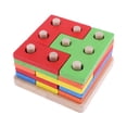 thumbnail image 1 of de Apilamiento de Juguetes de Bloques Geométricos de Clasificación de Formas, para 01 perfecl Juguete de apilamiento de madera, 1 of 6