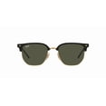 thumbnail image 6 of RAY-BAN RB4416 NEW CLUBMASTER Square-Round Shape Sunglasses Polished Black On Gold Frame | Green Lens 51mm, 6 of 6