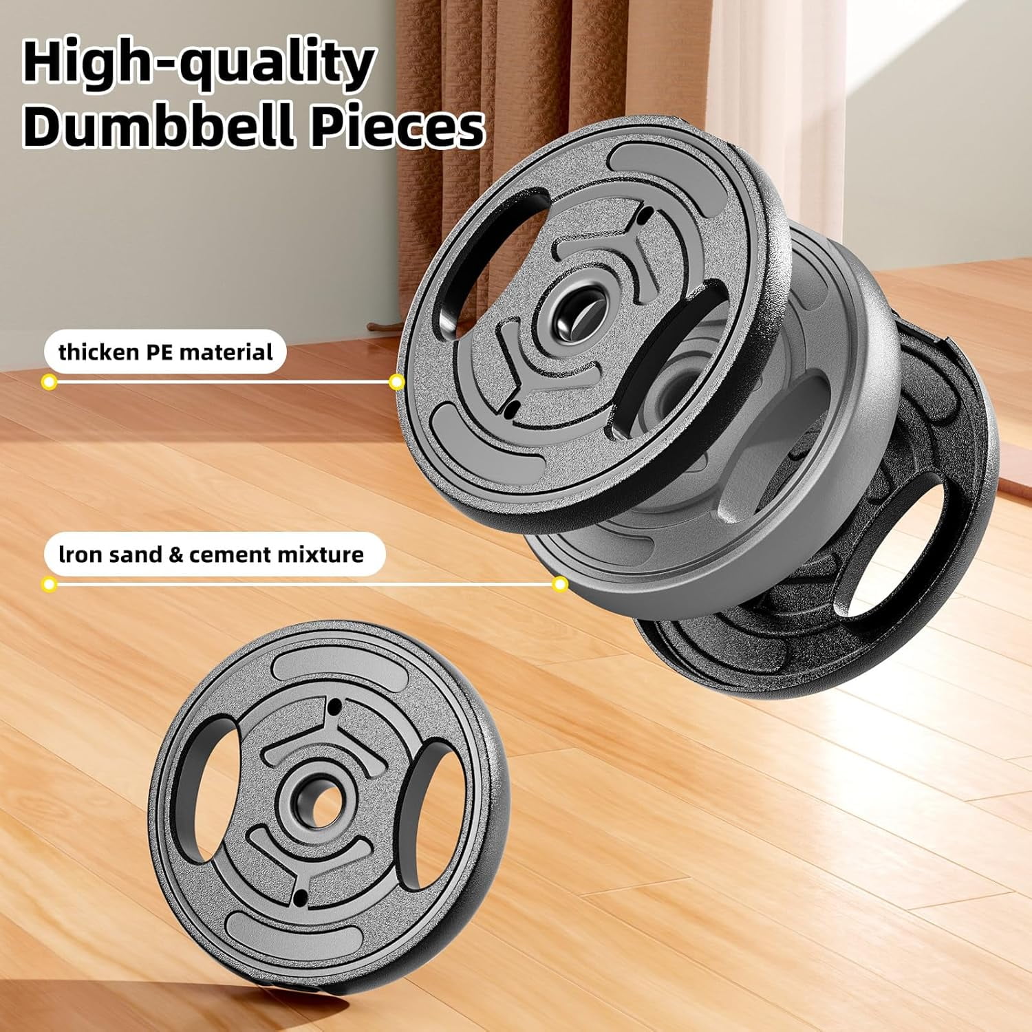 Adjustable  Set 10-90lbs 4-in-1  Weights Barbell Kettlebell Push  Stand for Home Gym Fitness