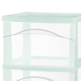 thumbnail image 5 of Sterilite 3 Drawer Storage Cart, Plastic Rolling Organization, Mindful Mint, 6 Pack, 5 of 6