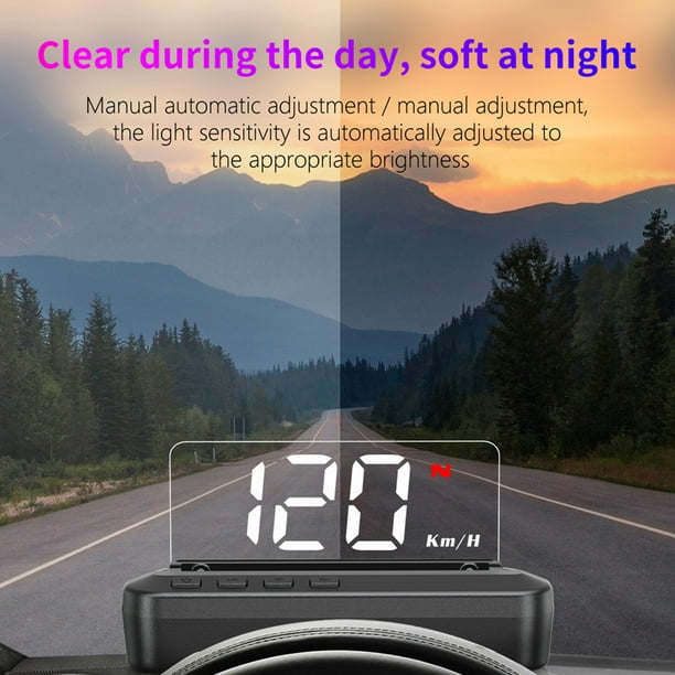 X5 voiture affichage tête haute OBD2 II HUD projecteur compteur de vitesse  KM/h avertissement de vitesse CHZ 