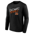 thumbnail image 2 of Men's Black Cincinnati Bengals Hustle Long Sleeve T-Shirt, 2 of 3