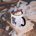 thumbnail image 5 of 3dRose, A cartoon elephant mother and son, 11oz Two-Tone Black Mug, 5 of 7