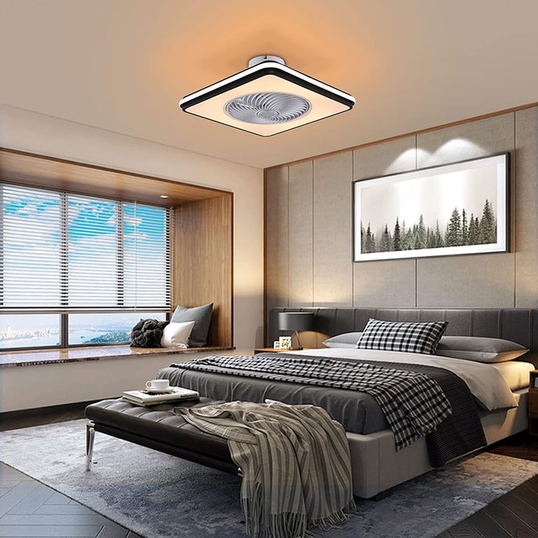Fan Clock With Led Lights 20-Inch Fan Light LED Ceiling Fan With Remote ...