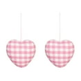 thumbnail image 3 of Yhmxh 2 Pieces Fabric Heart Hanging Ornaments Valentines Heart Shaped Ornaments Red Pink Hearts Fabric Hanging Decorations for Valentine's Day Tree Wedding Party DIY Crafts, 3 of 7