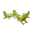 thumbnail image 2 of 7-Piece Poly Adirondack Conversation Set Coffee Table, Side Table for Outdoor Patio Garden, Lime, 2 of 2