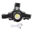 thumbnail image 1 of Linterna frontal LED con zoom telescópico, tipo C, resistente al agua, para acampar al aire libre., 1 of 14