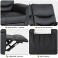 thumbnail image 4 of Loveseat Recliner, Double Recliner with Adjustable Footrest/Cup Holder/Side Pocket, RV Wall Hugger Reclining Loveseat, 2-Seater Reclining Sofa Couch for Living Room & Home Theater, 4 of 8