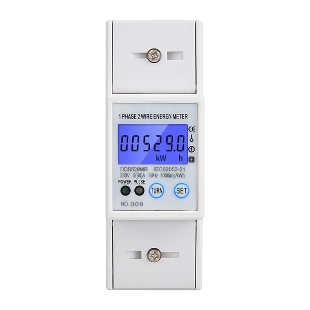 Medidor digital multifunción, medidor de energía eléctrica monofásico DDS529MR Medidor de energía con pantalla digital Materiales ecológicos