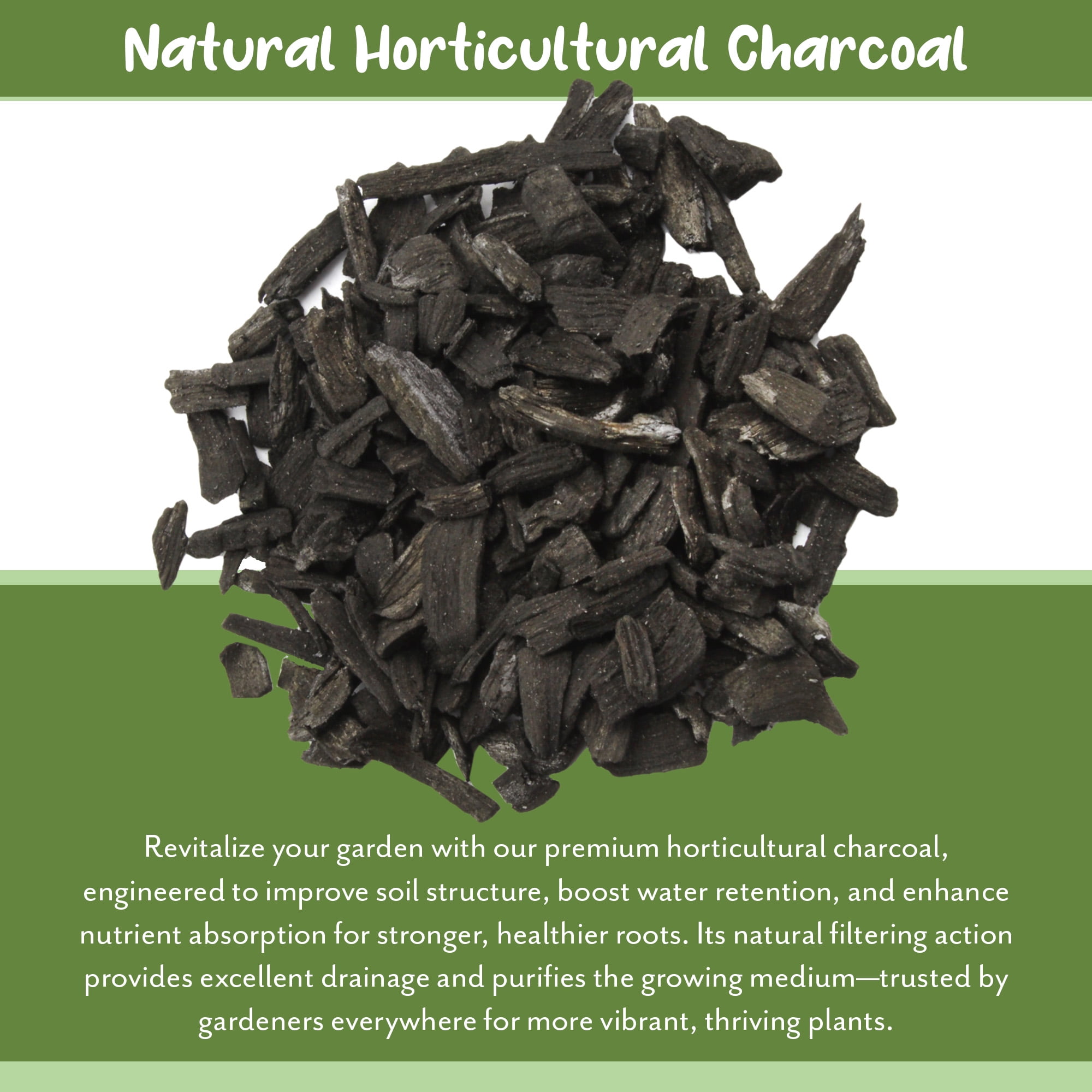 Horticultural Charcoal for Indoor Plants (8 Quarts), Hardwood Soil Additive for Orchids, Terrariums, and Gardening