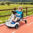 thumbnail image 1 of Coelon 6V Kids Ride in Drift Car, Electric Drift Kart, 360° Rotation, 2 Adjustable Heights, 5 Wheels, 3 MPH Max Speed, Harness, Portable Handle, 1 of 7