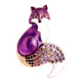 thumbnail image 2 of Guardoinrt Mignonne Broche Émaillée en Strass Bijoux pour Garçons Femmes Violet 52x35mm 1Set, 2 of 6