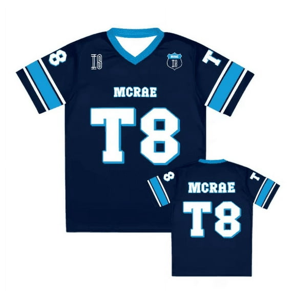 Tate Mcrae Football Jersey 2025 Miss Possession Tour T-shirt unisex fashion casual short sleeved V-neck top