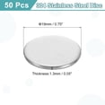 thumbnail image 2 of Uxcell 50 Pack Stainless Steel Disc, 3/4"(19mm) Dia 0.05"(1.3mm) Thick 304 Stainless Steel Flat Round Sheet Blank Round Circle Plate for Crafts Metal Stamping and Jewelry Making, 2 of 7
