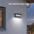 thumbnail image 4 of Bewildely Paquete de 2 luces de pared con energía solar IP65 Jardín Parque Porche Patio trasero Calzada Patio Pasarela Césped Carretera Escalera Iluminación y accesorios 3000K 6000K Bewildely HA073742-01, 4 of 6