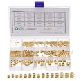 thumbnail image 1 of 300Pack M2 M2.5 M3 M4 M5 M6 Metric Threaded Inserts Brass Heat Set Insert Knurled Nuts Assortment Kit, 3D Printing Brass Nuts Female Threaded Inserts Nuts, 1 of 7