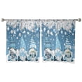 thumbnail image 7 of Sheer Curtains 45 inches Long, Christmas Winter Gnome Snowflake Silver Pine Needle Light Filtering Sheer Window Curtains Rod Pocket Voile Drapes for Bedroom Living Room, 52"W x 45"L 2 Panels, 7 of 7