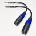 thumbnail image 2 of CESS-010 Speakon Speak-on Female Jack To 1/4 TS Male Speaker Cable - 2 Pack, 2 of 6