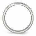 thumbnail image 2 of White Stainless Steel Ring Band Wedding Ridged Comfort, 2 of 6