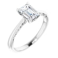thumbnail image 4 of Arise Jewel 2.1 Ct Emerald Cut Moissanite Rings for Her - 14K White Gold Plated Rings - Engagement Designer Rings for Women's - Proposal Delicate Rings for Her - Classic Anniversary Wedding Rings, 4 of 5