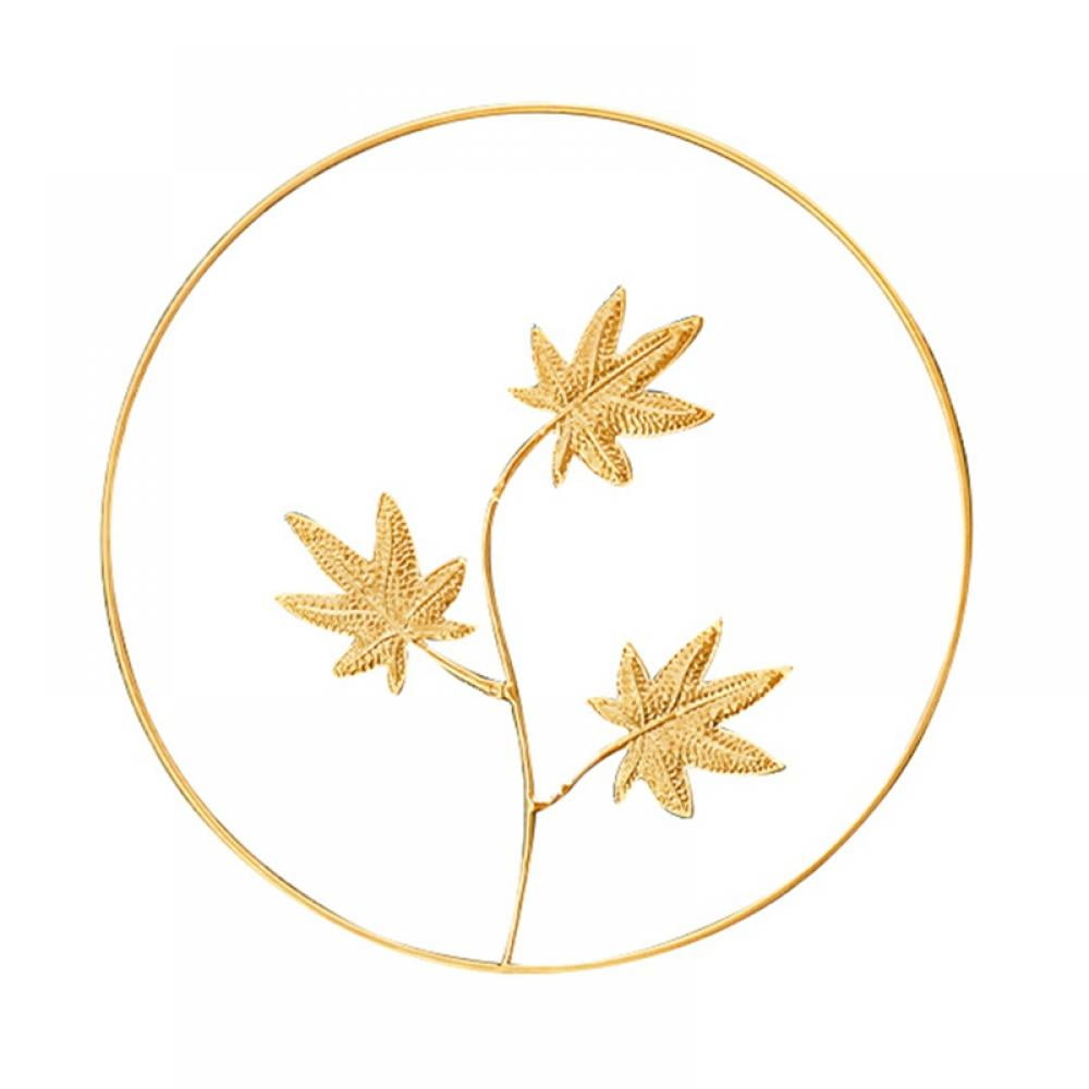 Gold Metal Leaf Wall Decor, Metal Art Wall Decor, Home Office Metal