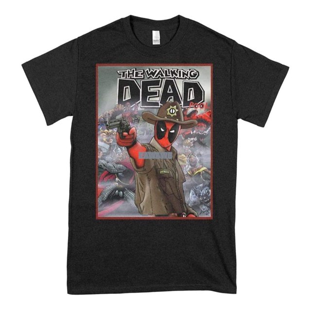 Camiseta clásica de Walking Déádpóól para hombre y mujer, diseño unisex, suave, única, estilo artístico, vintage, clásica, negra, años 80