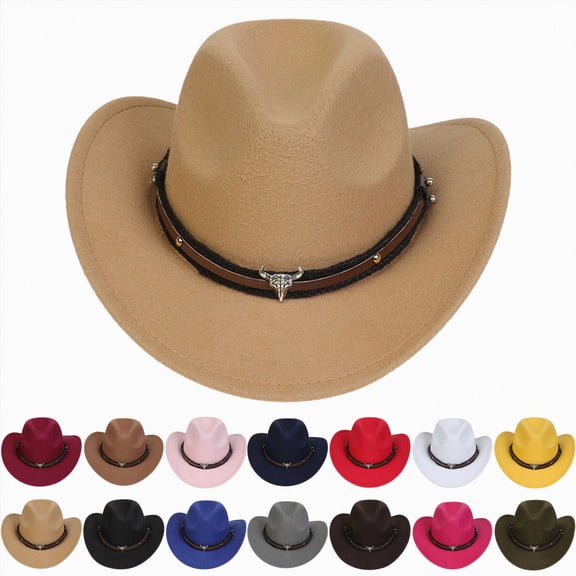 Takafot Toddler Baby Cowboy Hat Infant Western Cowgirl Hat Unisex for Boys Girls Kids Classic Ranch Cowboy Hat Outdoor Dress Up Cap 3-18Y ,Khaki