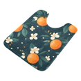 thumbnail image 7 of Yayeee Bath Rug for Bathroom Floor Non Slip Contour Fluffy Soft Absorbent Mat, 20"x24", Green Floral Oranges, 7 of 7