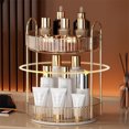 thumbnail image 5 of Tutuviw 360 Rotating Makeup Organizer and Storage for Vanity Countertop 2 Tiers, High-Capacity Skincare Make Up Storage Perfume Organizers (Champagne), 5 of 7