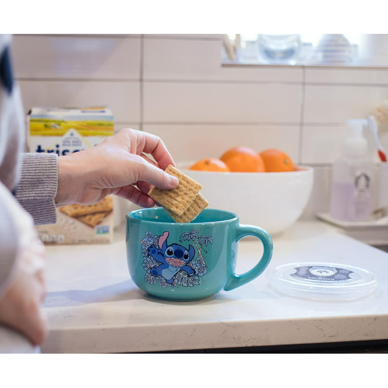 Disney Lilo & Stitch Mosaic Glass Coffee Mug | Holds 18 Ounces