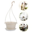 thumbnail image 2 of MasteelfCA 5 Sets Hanging Flower Pots Simple Green Radish Flower Pot Home Plant Pot, 2 of 8