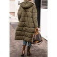thumbnail image 4 of Women's 2024Warm Winter Coats Reversible Sherpa Fleece Long Hooded Puffer Jackets Outerwear, 4 of 6