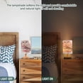 thumbnail image 5 of Owl Flowers Leaves Pink Table Lamp USB Bedside Desk Nightstand Lamp Printed Gifts Small Lamp Wood Base for Bedroom Living Room Kids Room College Dorm, 5 of 7