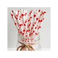 thumbnail image 2 of 25pcs Disposable Paper Straws, Valentine'S Day Series, Colorful & Cute, Perfect For Decorating Desserts And Pastries At Parties, 2 of 5