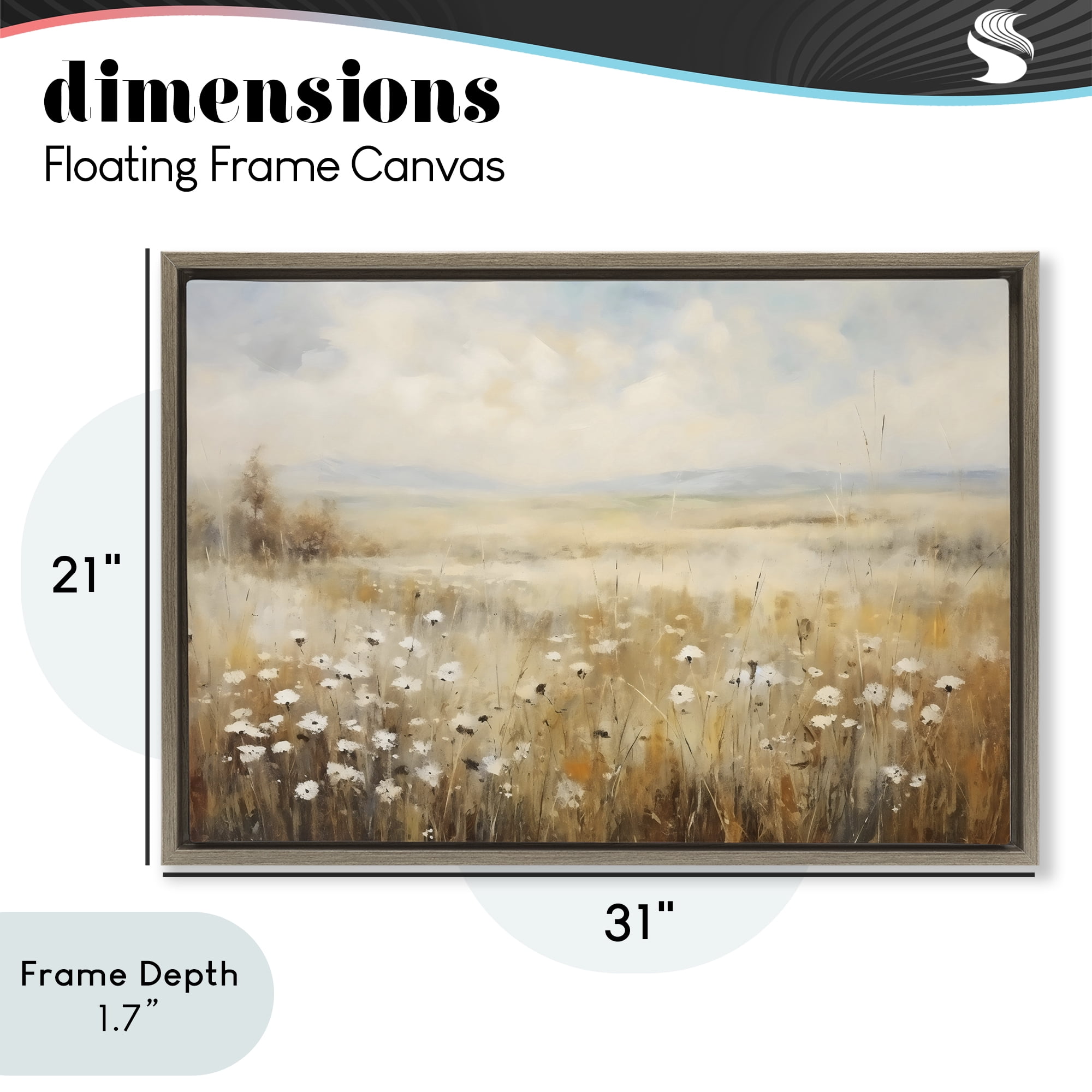 Stupell Industries Neutral Land Calmness Brown Framed Floater Canvas Wall Art, design by Creative Studio