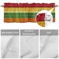 thumbnail image 3 of Black History Month Valances for Windows Retro Colorful Grain Valance Curtains Rod Pocket Bathroom Small Window Treatments for Kitchen Living Room Bedroom, 42"x12", 3 of 7