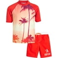 thumbnail image 1 of Big Chill Boys' Rash Guard Set - 2 Piece UPF 50+ Swim Trunks and Long Sleeve Swim Shirt (Little Kid/Big Kid), 1 of 6