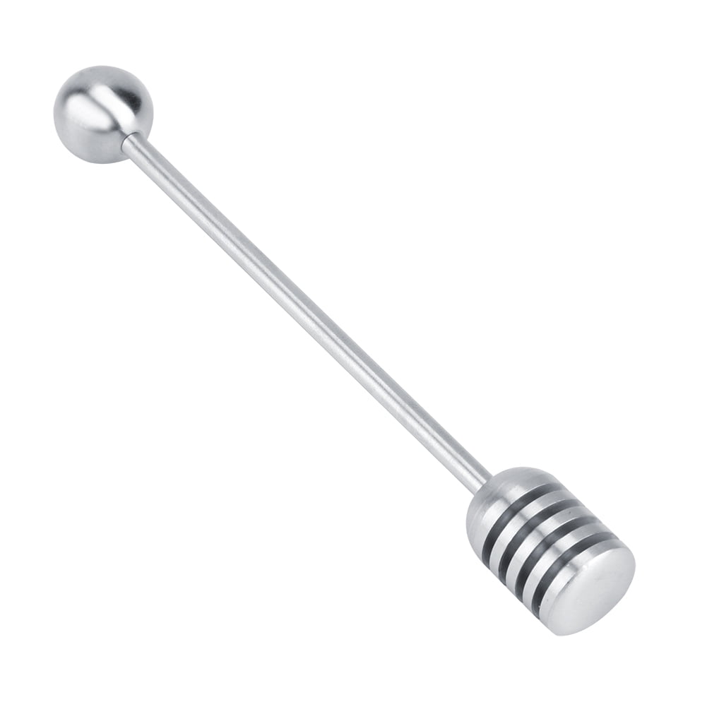 Premium Solid Stainless Steel Honey Dipper Drizzler Stirrer Spoon - Versatile & Honey Stick For Easy Honey Dispensing & Mixing